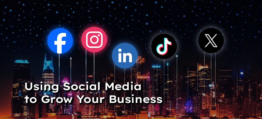 Using Social Media to Grow Your Business in 2023 Banner Image | Think Tank - Innovation Hub For Web Enthusiasts